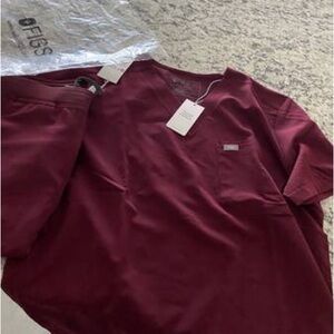 Figs Maroon Medical Scrub Set
